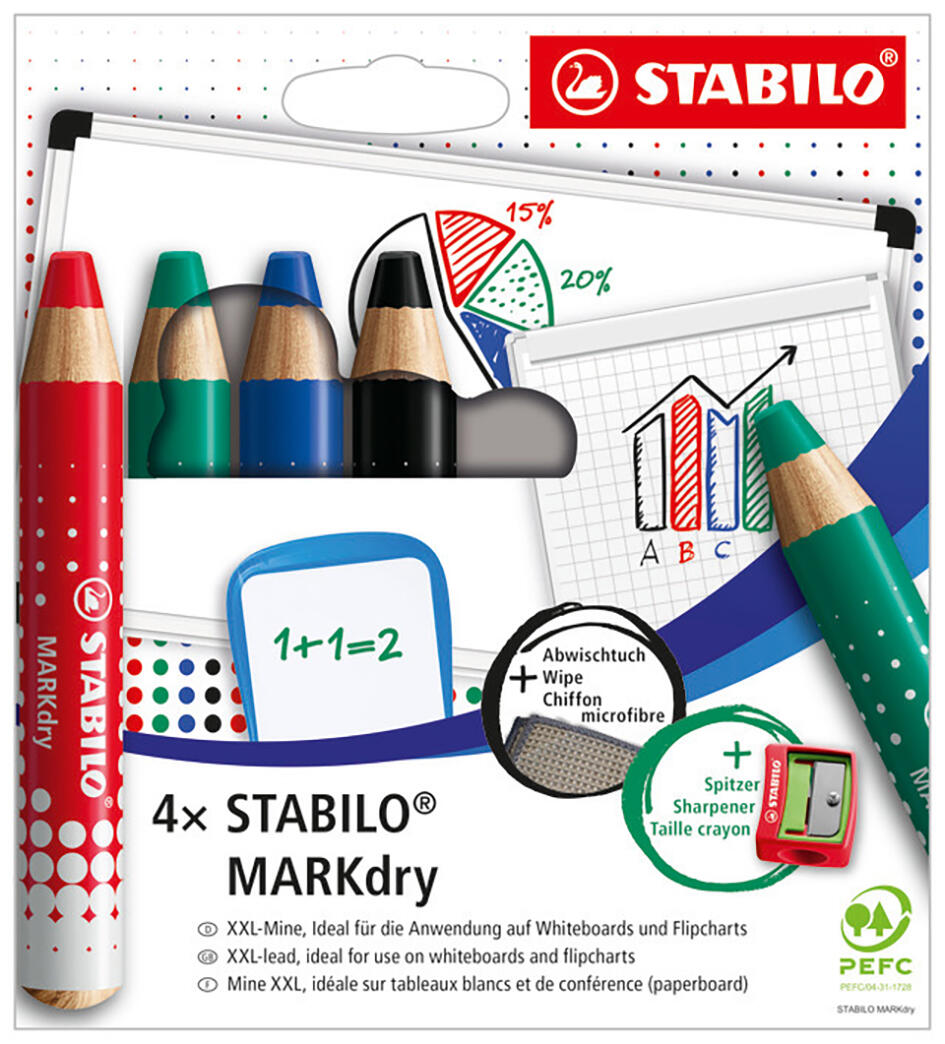Stylo feutre STABILO pointMax - Pochette de 15 Stylos feutres pointe  moyenne, Stylo couleur assortie : : Fournitures de bureau